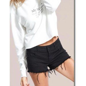 Siwy Camilla Low Rise Cut Off Denim Short Black 26